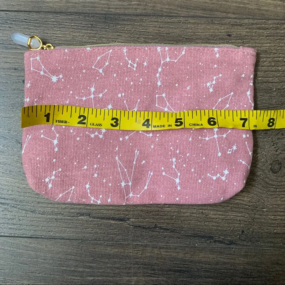 Pink constellation faux crystal ipsy bag